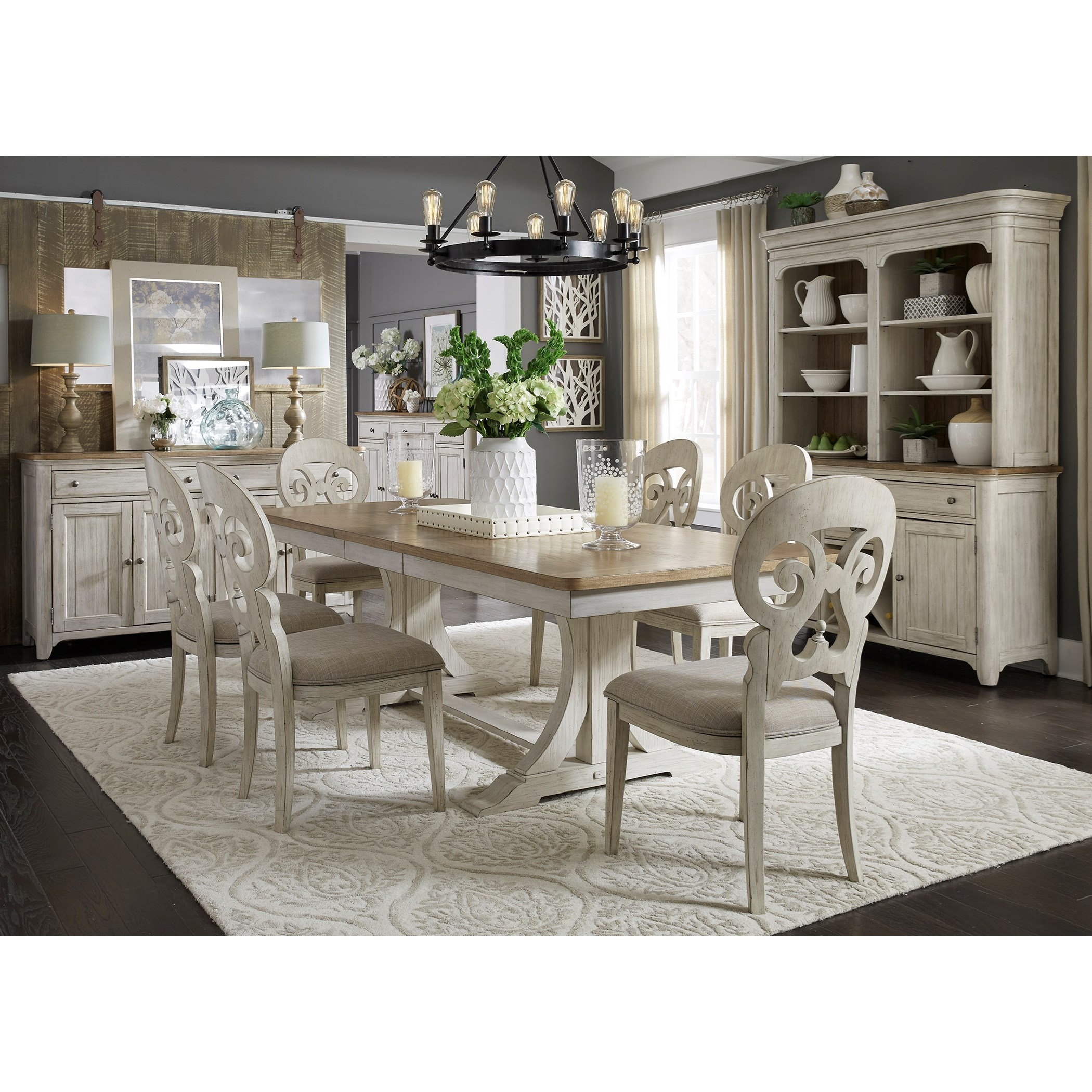 Liberty Furniture Farmhouse Reimagined 652 Dining Room Group 5 Dining